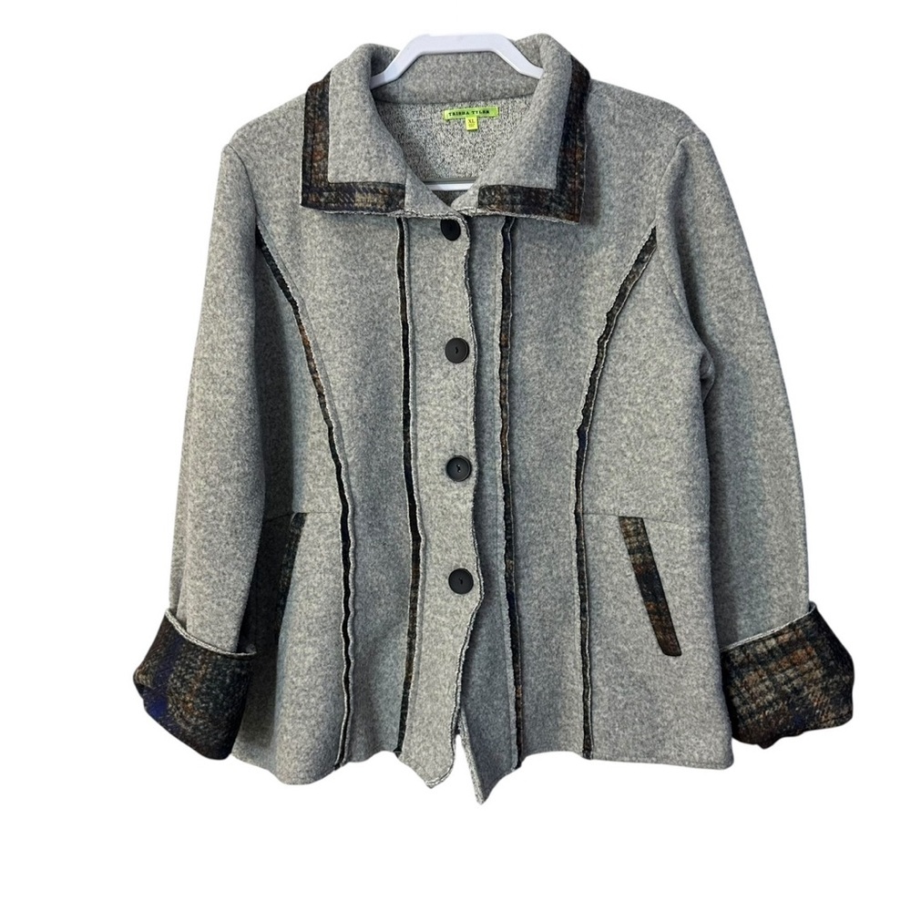 Trisha Taylor Gray Fleece Coat